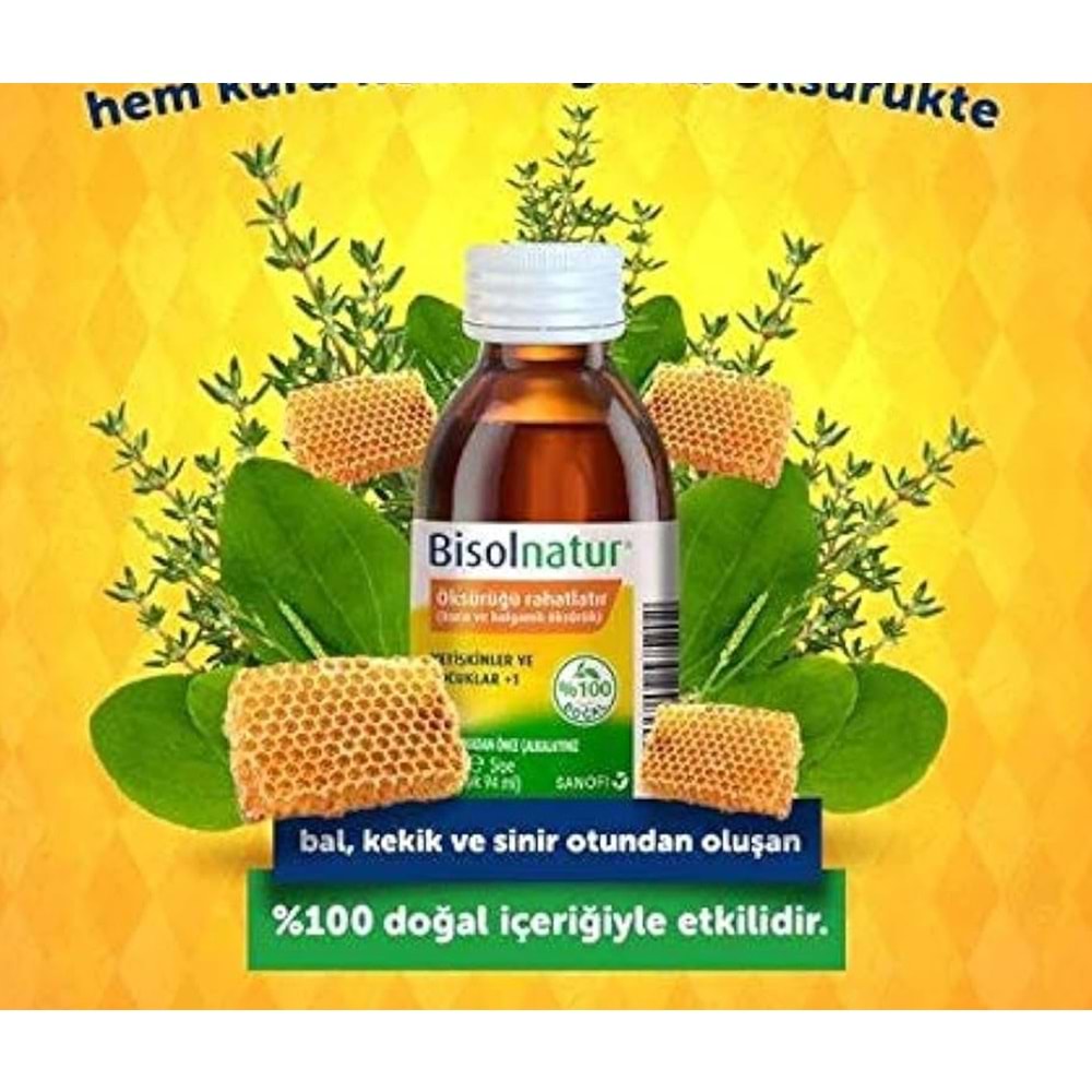 BİSOLNATUR BİTKİSEL ÖKSÜRÜK ŞURUBU 128 GR