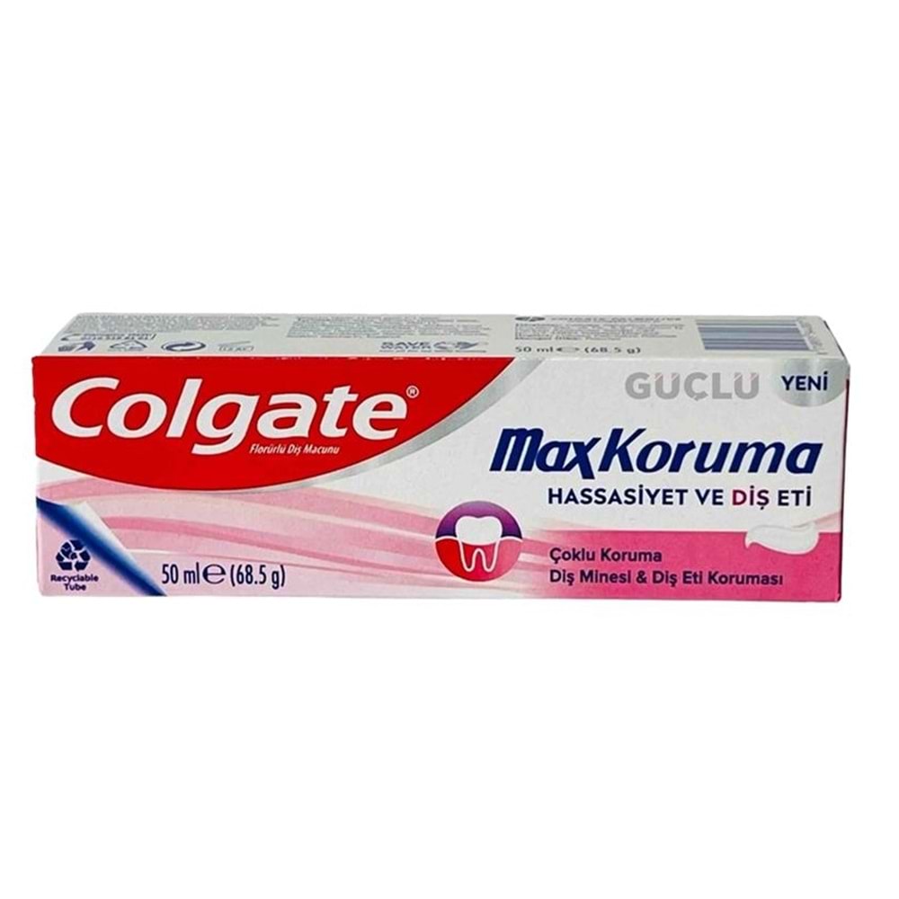 COLGATE DİŞ MACUNU MAX KORUMA HASASİYET VE DİŞ ETİ 50 ML