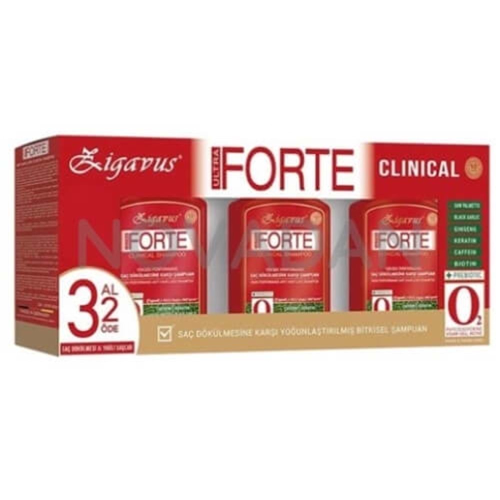 ZİGAVUS FORTE ŞAMPUAN 3 AL 2 ÖDE ( YAĞLI SAÇLAR İÇİN )
