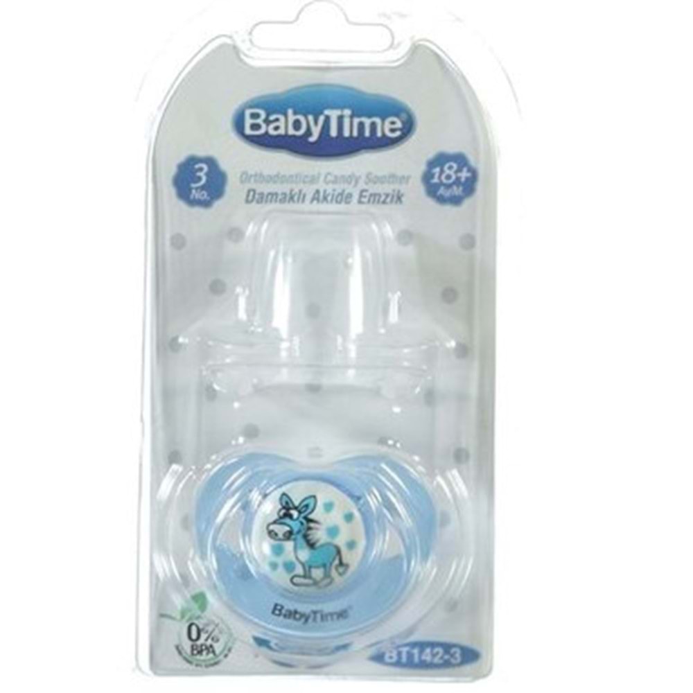 BT142 Silikon Damaklı Şeffaf Gövdeli Desenli Emzik /N.3