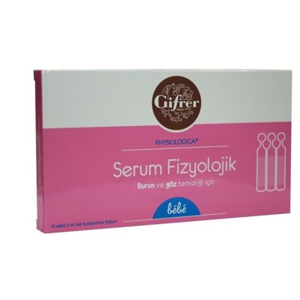 GİFRER SERUM FİZYOLOJİK 5 ML 10 FLAKON