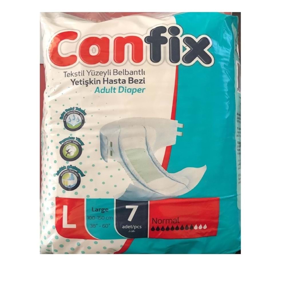CANFİX HASTA BEZİ LARGE 7 Lİ BÜYÜK BOY BEL BANTLI