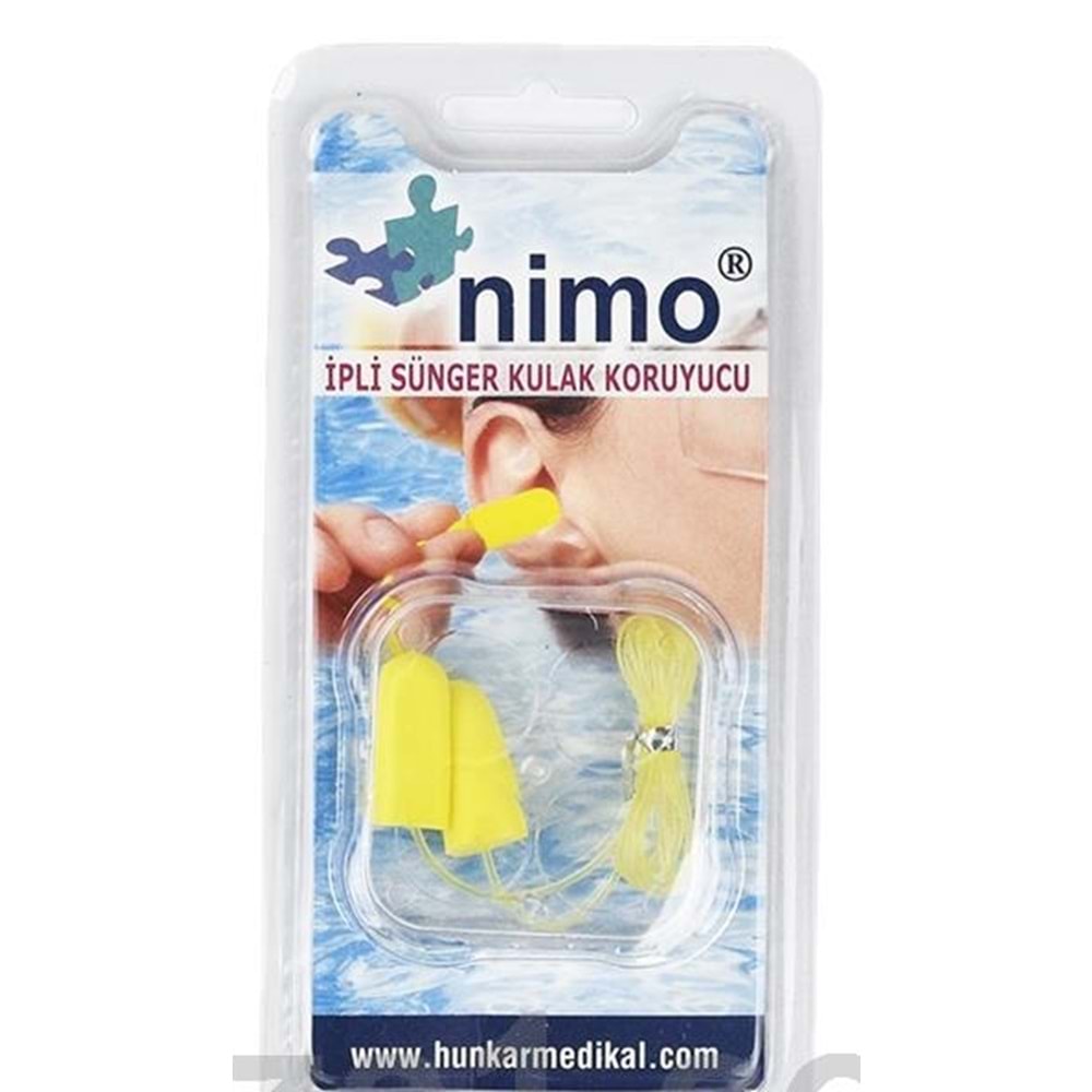 NİMO KULAK TIKACI İPLİ SÜNGERLİ ( KORUYUCU ) 2 Lİ