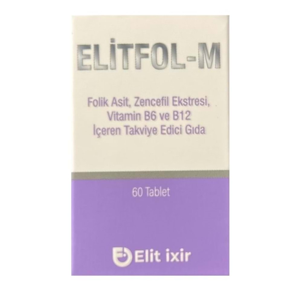 ELİTFOL-M 60 TABLET ( FOLİK ASİT & VİT.B6 VE B12 )