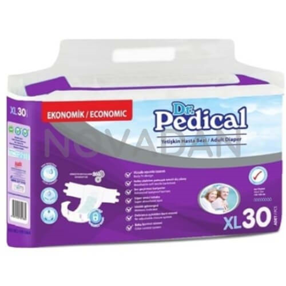 DR. PEDİCAL HASTA BEZİ 30 ADET XLARGE