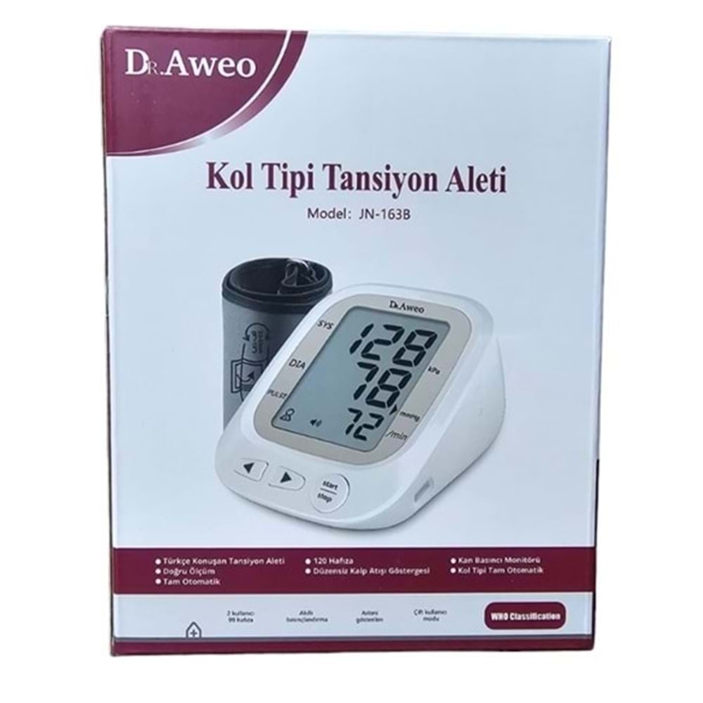 DR. AWEO KONUŞAN DİJİTAL TANSİYON ALETİ KOLDAN (JN-163B)
