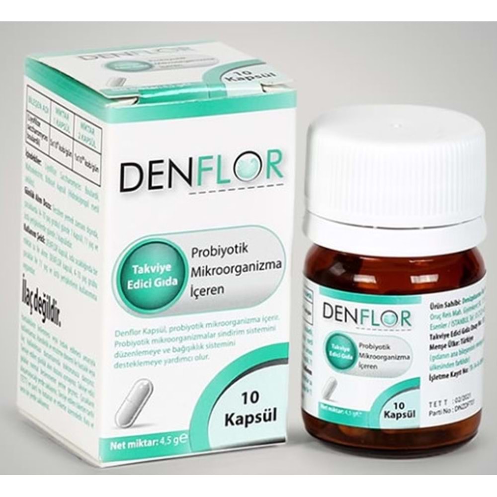 DENFLOR PROBİYOTİK 10 KAPSÜL ( REFLOR MUADİLİ )