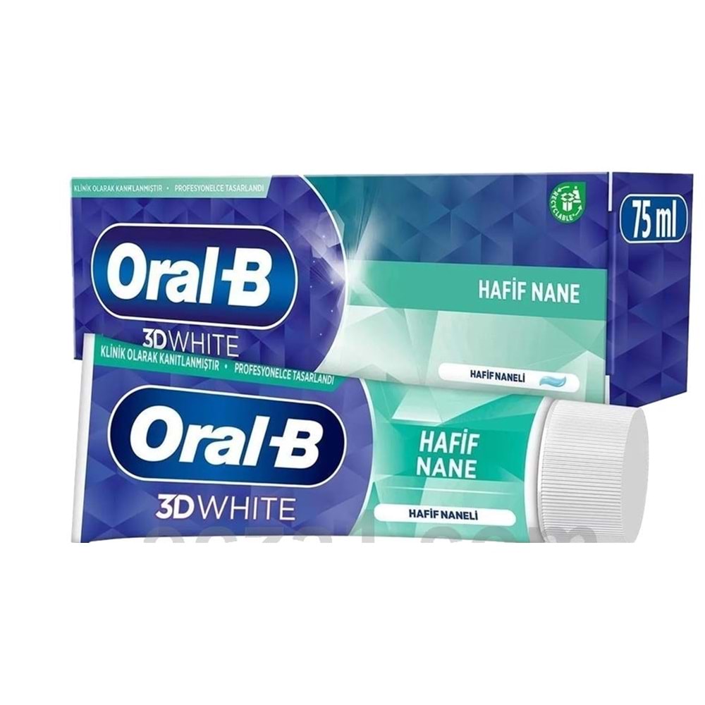 ORAL B PRO 3D WHİTE HAFİF NANE 75 ML