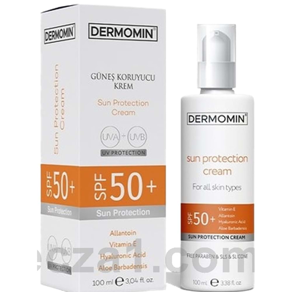 DERMOMİN GÜNEŞ KORUYUCU KREM SPF 50+ UVA + UVB 100 ML