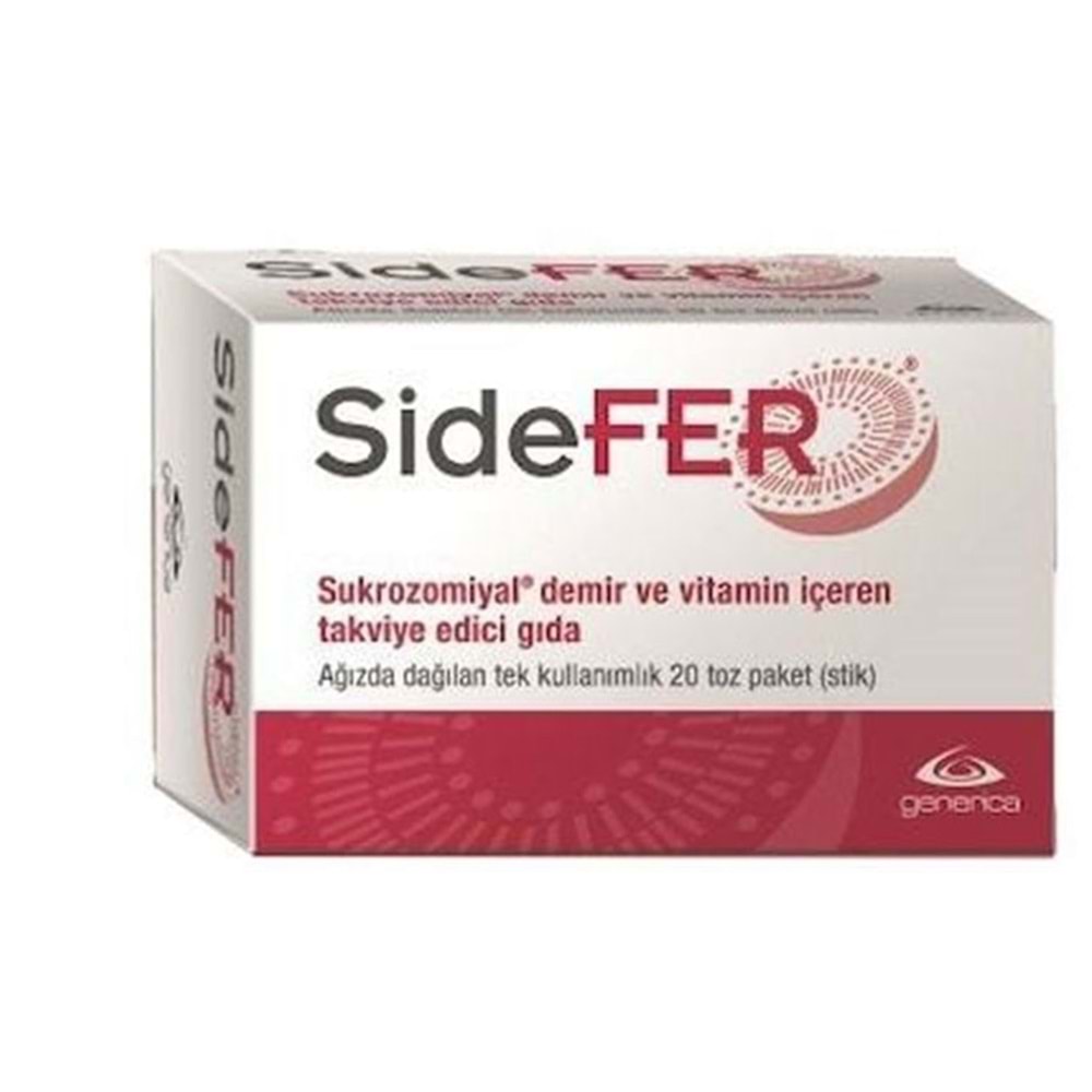 SİDEFER STİCK SUKROZOMİYAL DEMİR VE VİTAMİN İÇEREN 20 STİCK