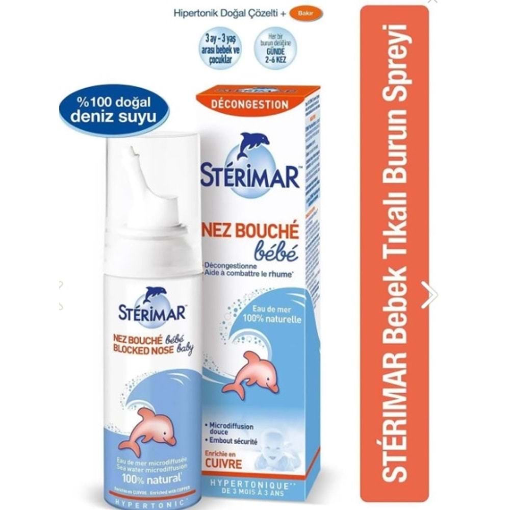 STERİMAR HİPERTONİK BABY BURUN SPREYİ 50 ML