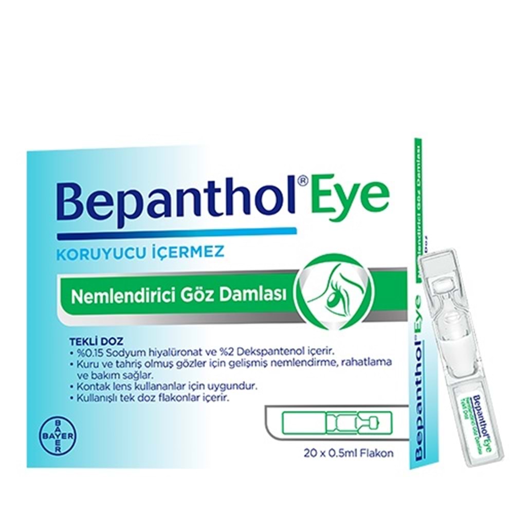 BEPANTHOL EYE NEMLENDIRICI GOZ DAMLASI TEKLI DOZ 20X0.5ML