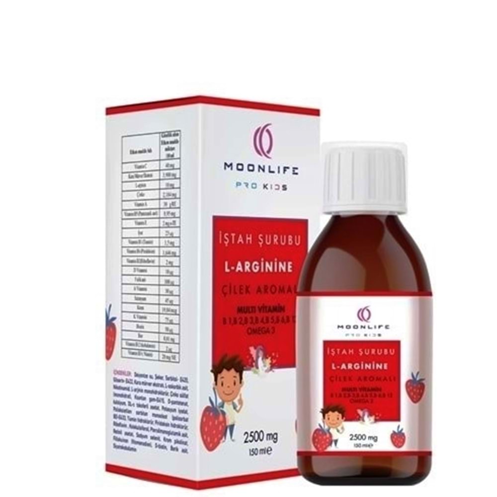 MOON LİFE L-ARGİNE & OMEGA 3 & MULTİVİTAMİN İŞTAH ŞRP 150 ML