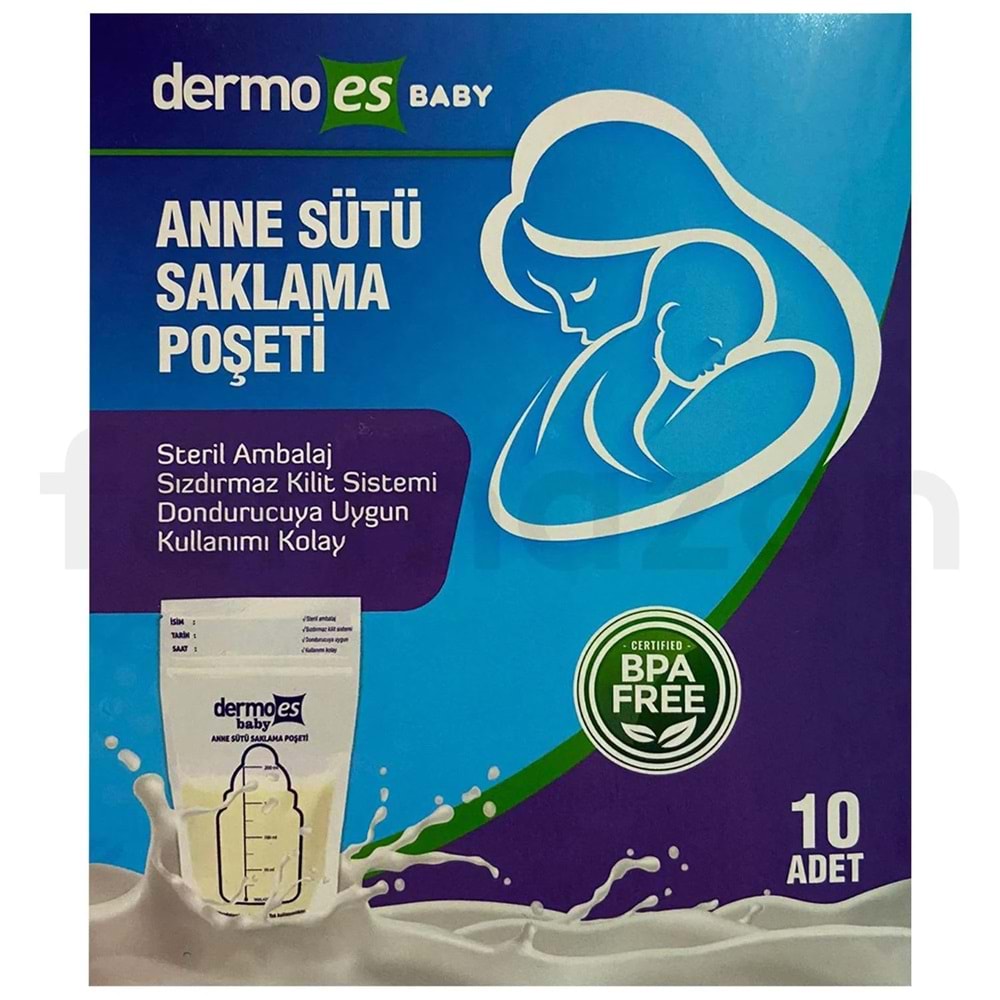 SÜT SAKLAMA POŞETİ 10 Lİ DERMOES