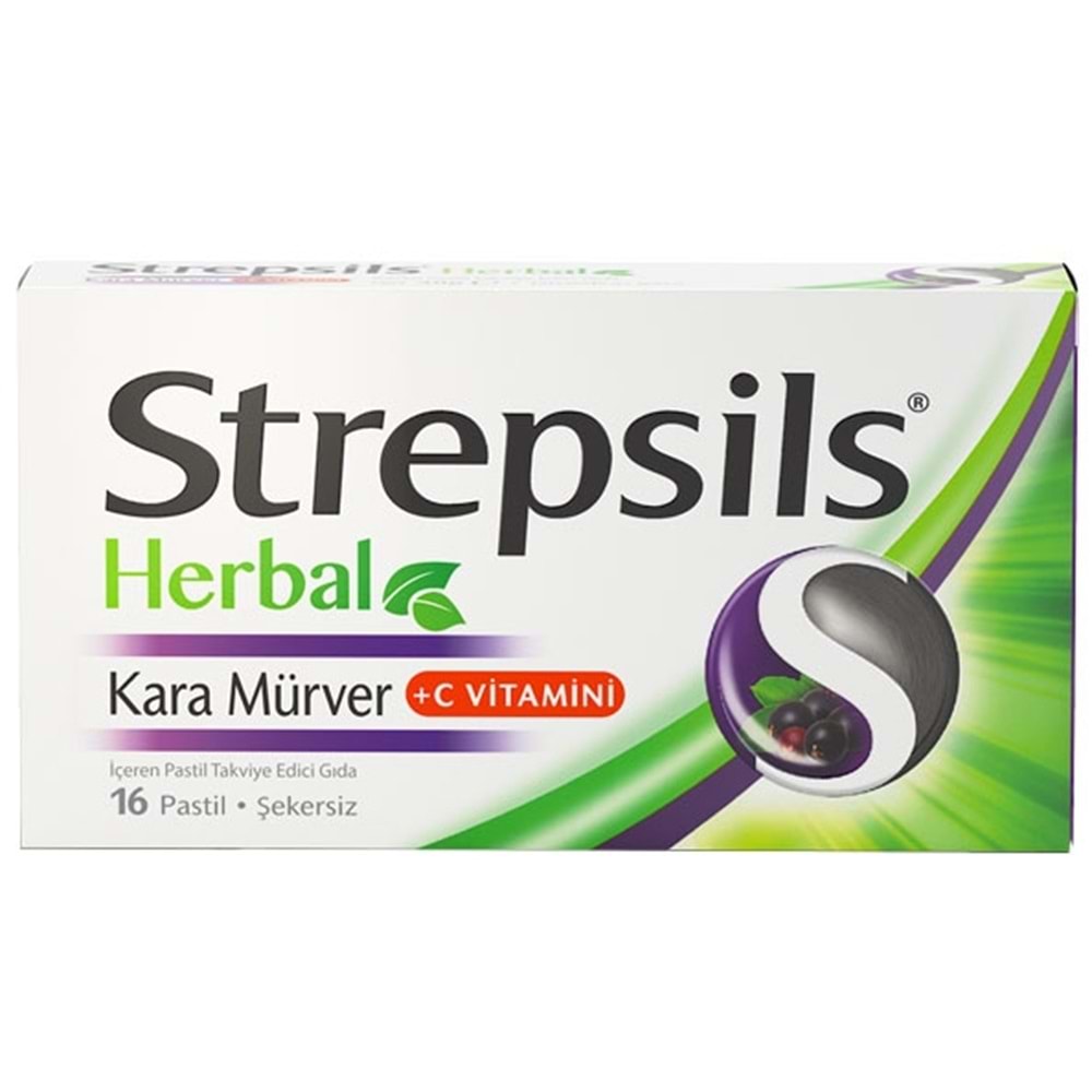 STREPSİLS HERBAL KARAMÜRVER 16 PASTİL