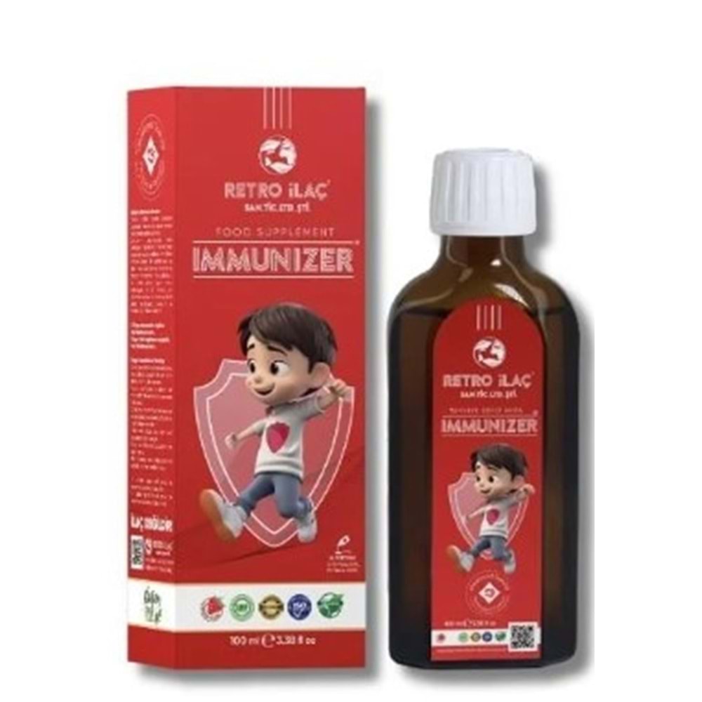 RETRO İLAÇ İMMUNİZER BAĞIŞIKLIK GÜÇLENDİRİCİ 100 ML ŞURUP