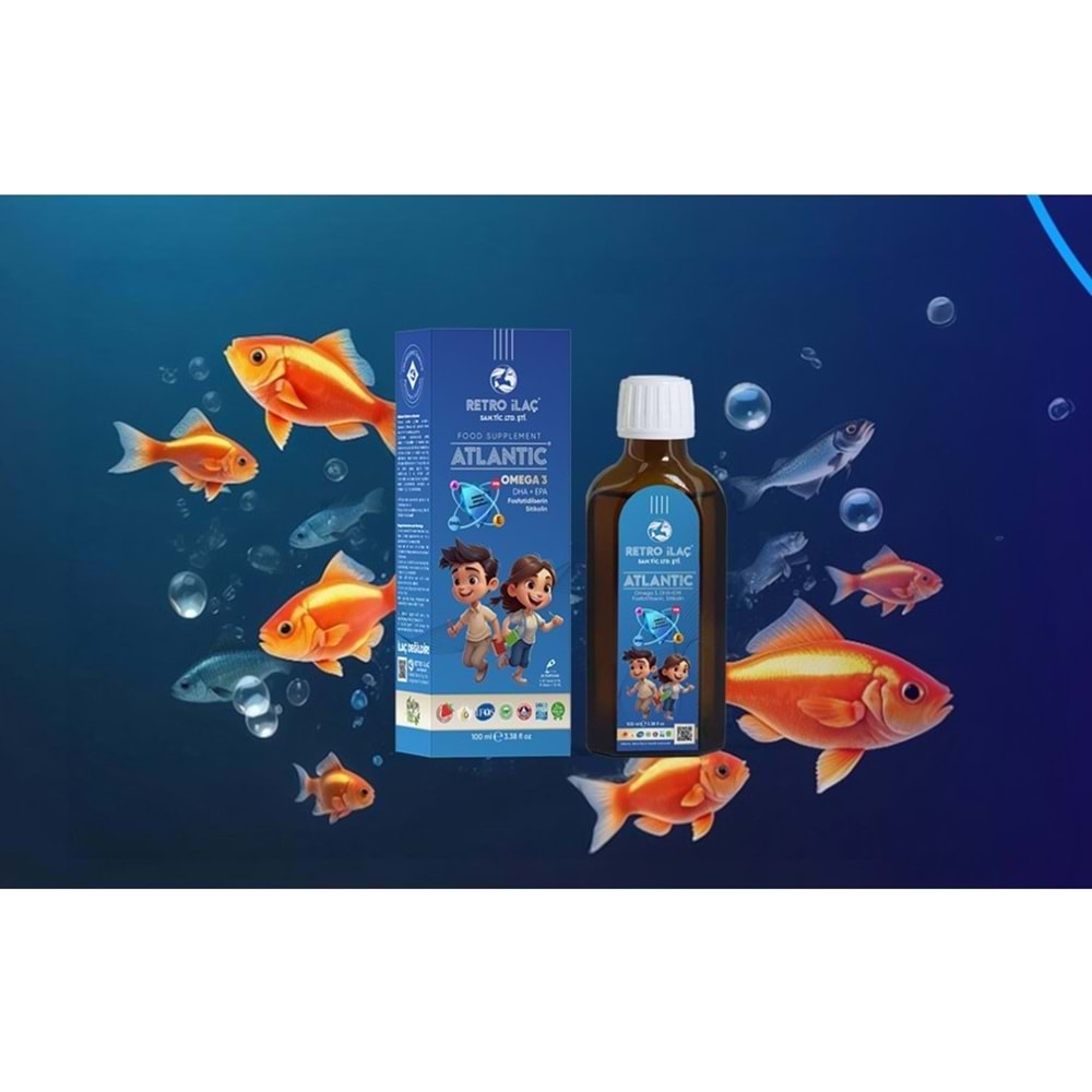 RETRO İLAÇ ATLANTİC OMEGA 3 100 ML BALIK YAĞI ŞURUBU