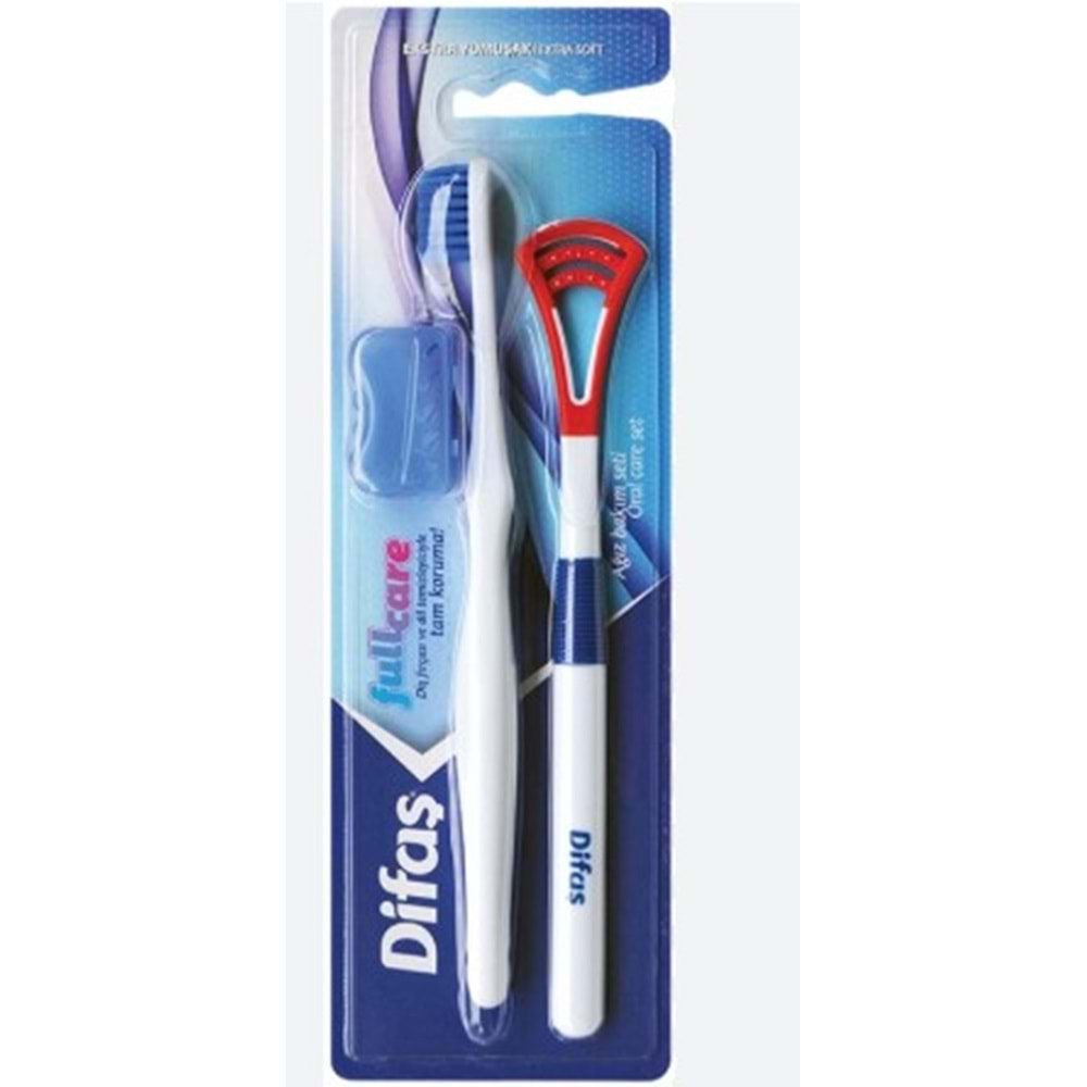 DİFAŞ FULLCARE DİŞ FIRÇASI VE DİL TEMİZLEME AĞIZ BAKIM SETİ
