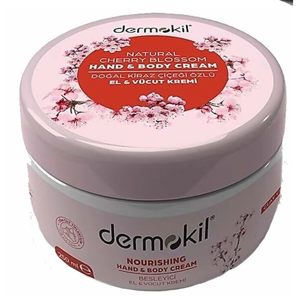 DERMOKİL EL VE VÜCUT KREMİ 250 ML ( KİRAZ ÇİÇEĞİ ÖZLÜ )