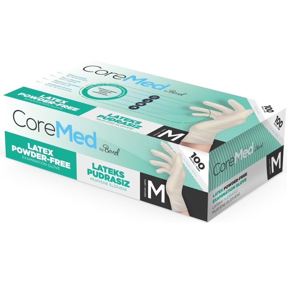 ELDİVENİ PUDRASIZ COREMED ( MEDIUM ) ( BEYAZ NİTRİL )
