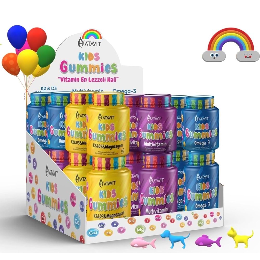 ATAVİT KİDS GUMMİES 60'LI - 32'Lİ STANT