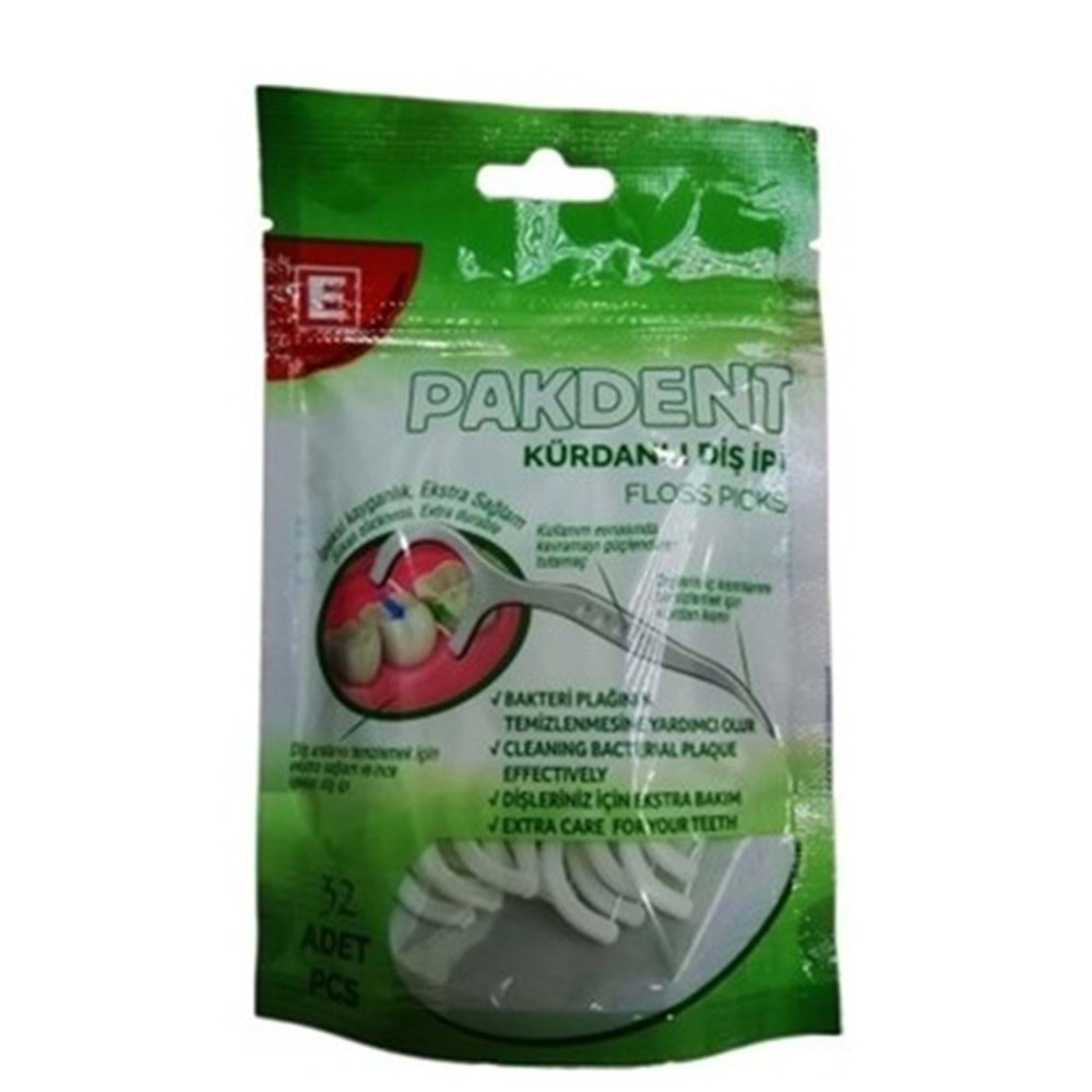 PAKDENT KÜRDANLI DİŞ İPİ 32 Lİ PAKET