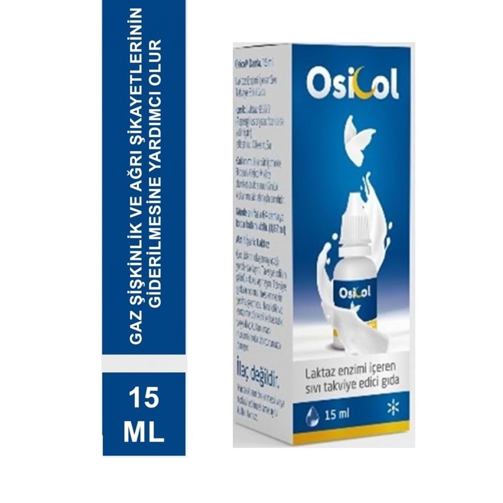 OSİCOL LAKTAZ ENZİMİ İÇEREN TAKVİYE EDİCİ DAMLA 15 ML