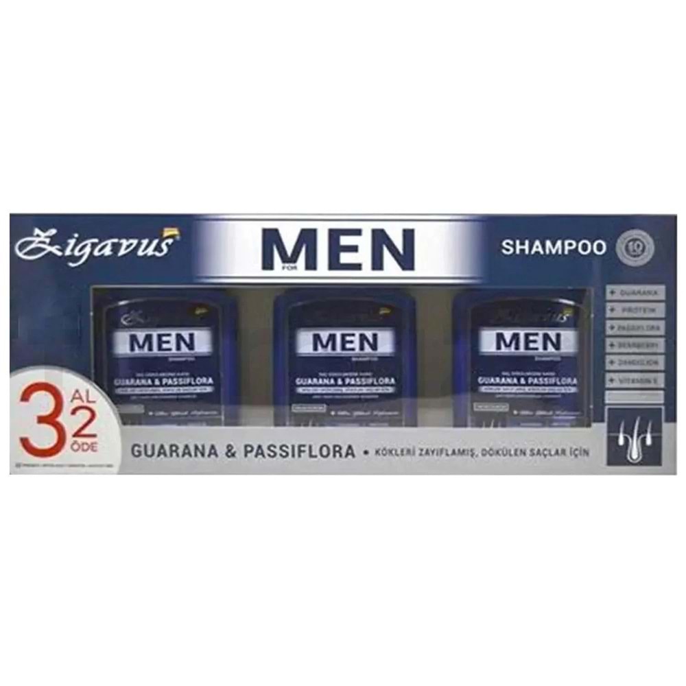 ZİGAVUS MEN GUARANA PASİFLORA ŞAMPUAN 3A 2 ÖDE