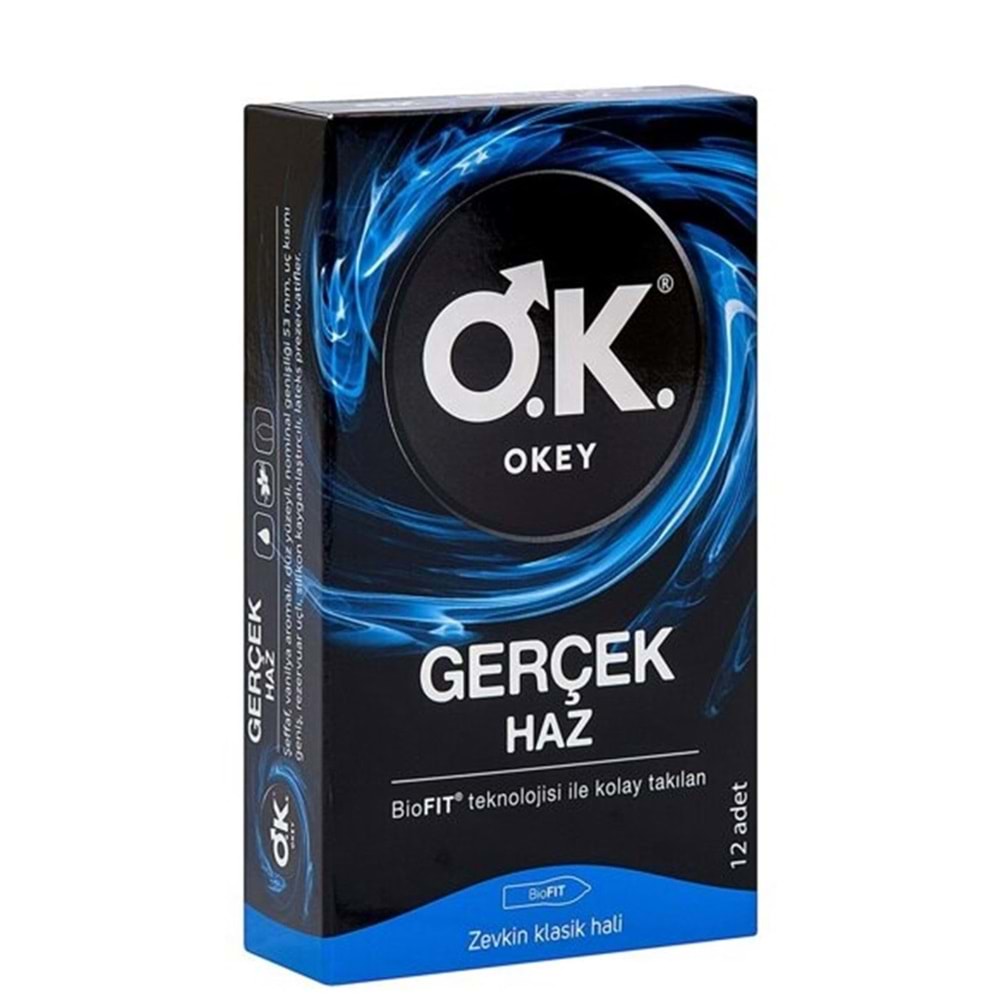 OKEY PREZERVATİF GERÇEK HAZ 12 Lİ