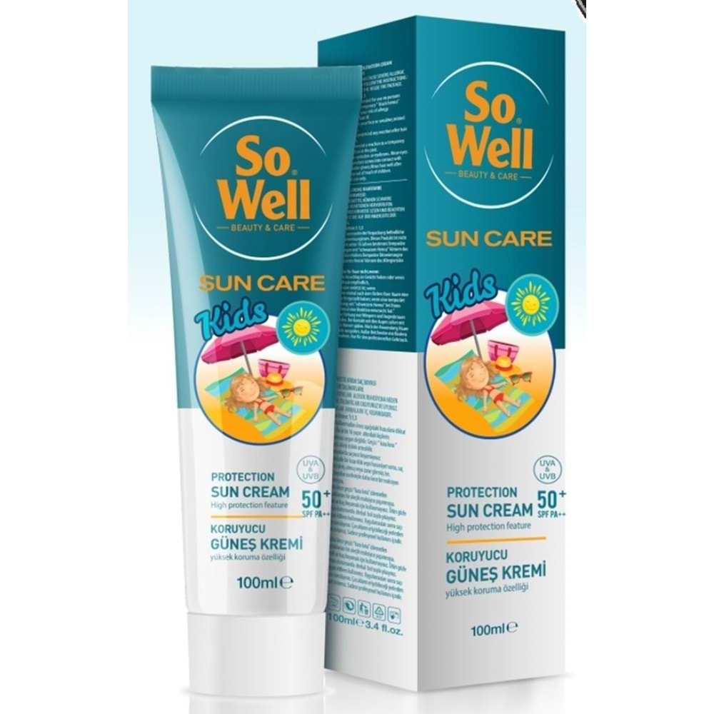 SO WELL SUNCARE KORUYUCU KİDS ÇOCUK GÜNEŞ KREMİ SPF 50 75 ML