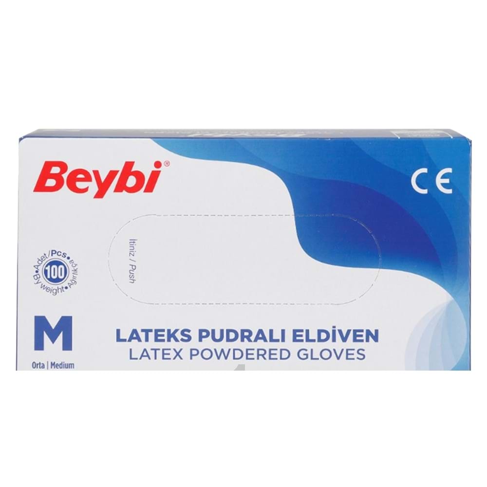 BEYBİ LATEKS MUAYENE ELDİVENİ PUDRALI ( MEDİUM )