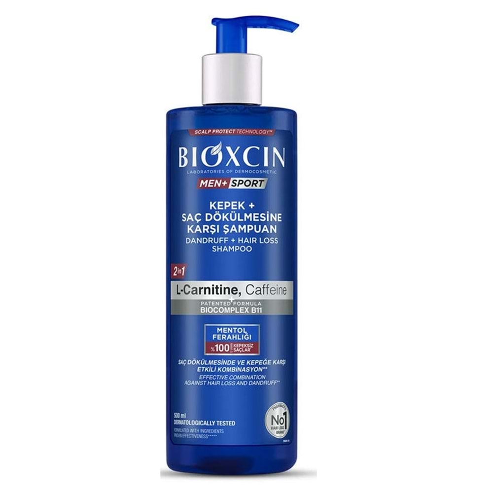BİOXCİN MEN SPORT KEPEK VE DÖKÜLME KARŞITI ŞAMPUAN ( L-CARNİTİNE- CAFFEİNE/ 500 ML)