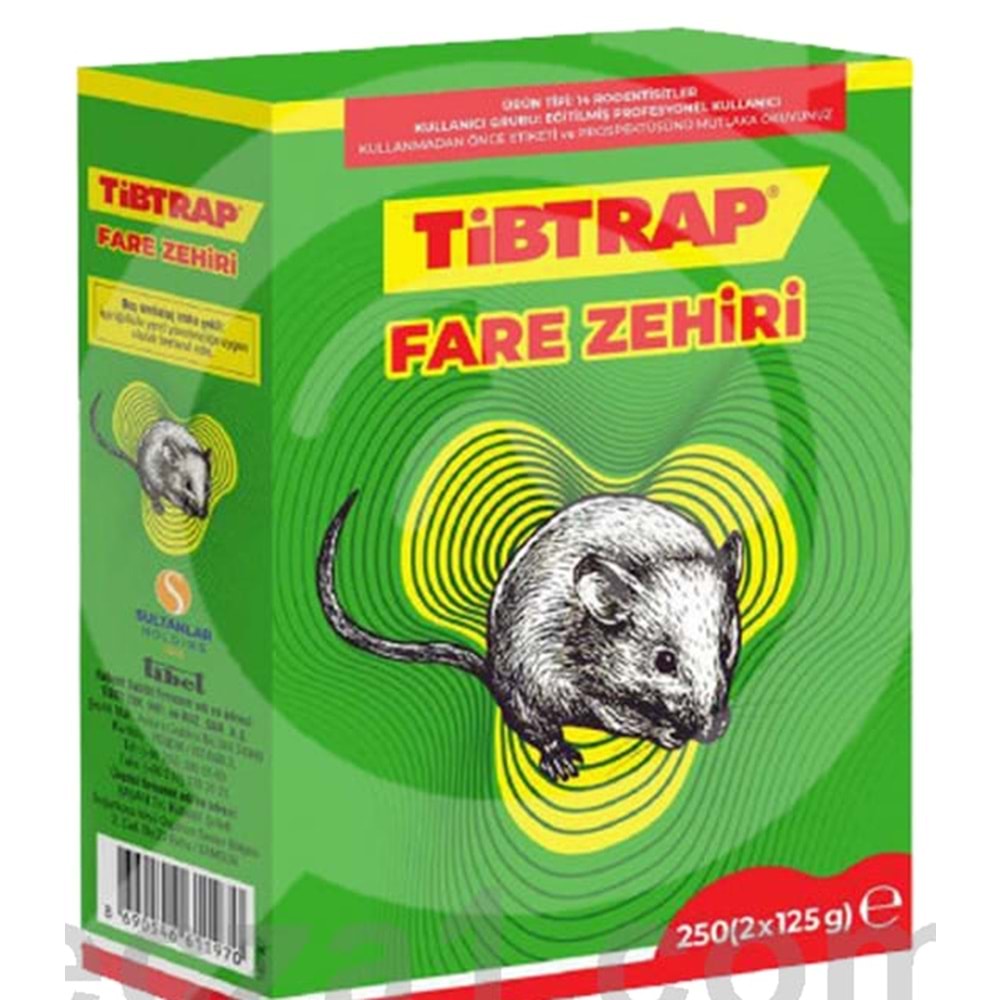 TİBTRAP FARE BUGDAY ZEHİRİ 250 GR
