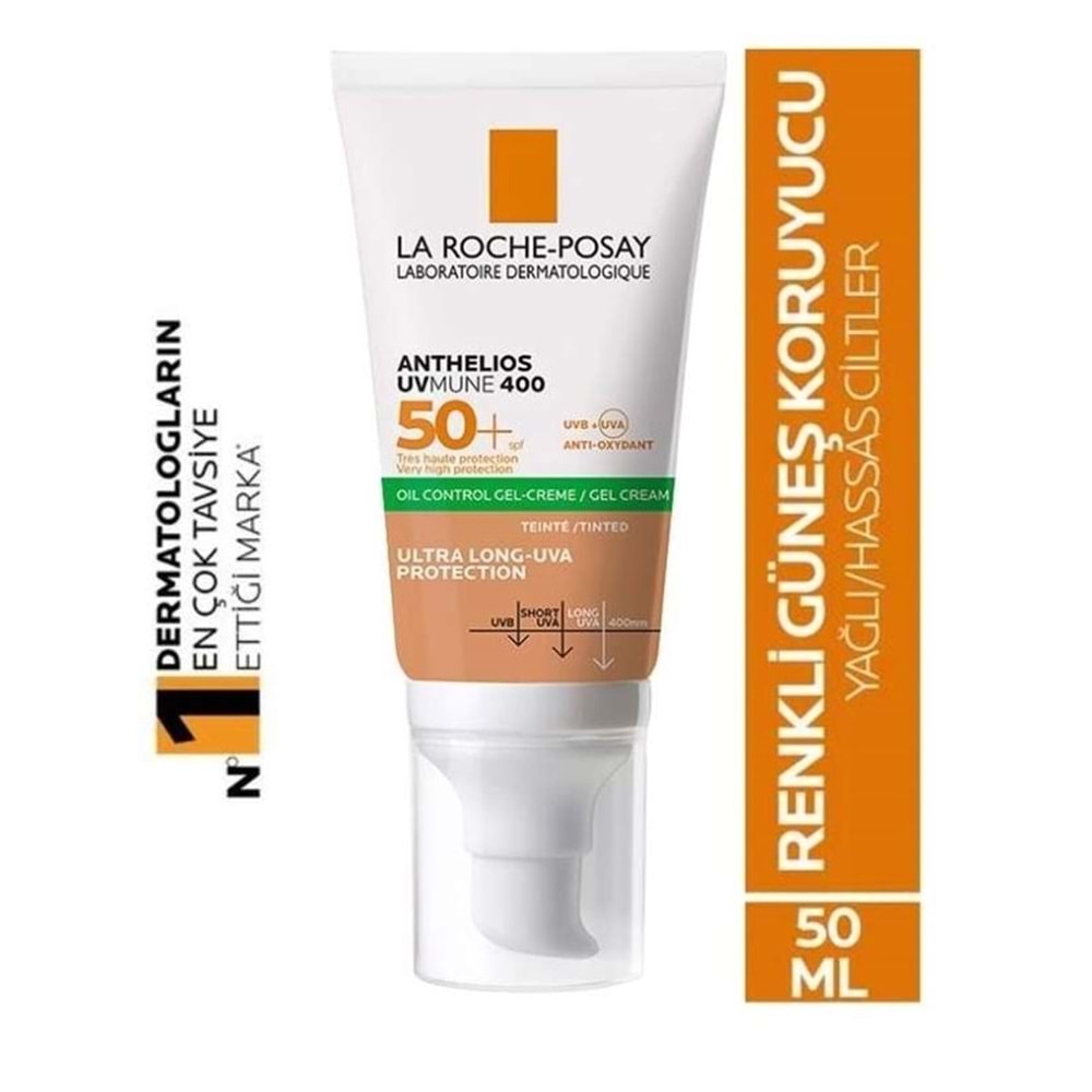 LA ROCHE POSAY ANTHELIOS XL SPF 50+ ANTİ-SHİNE DRY TOUCH 50 ML GÜNEŞ KREMİ ( TİNTED ) ( YAĞLI VE HASSAS CİLTLER İÇİN )