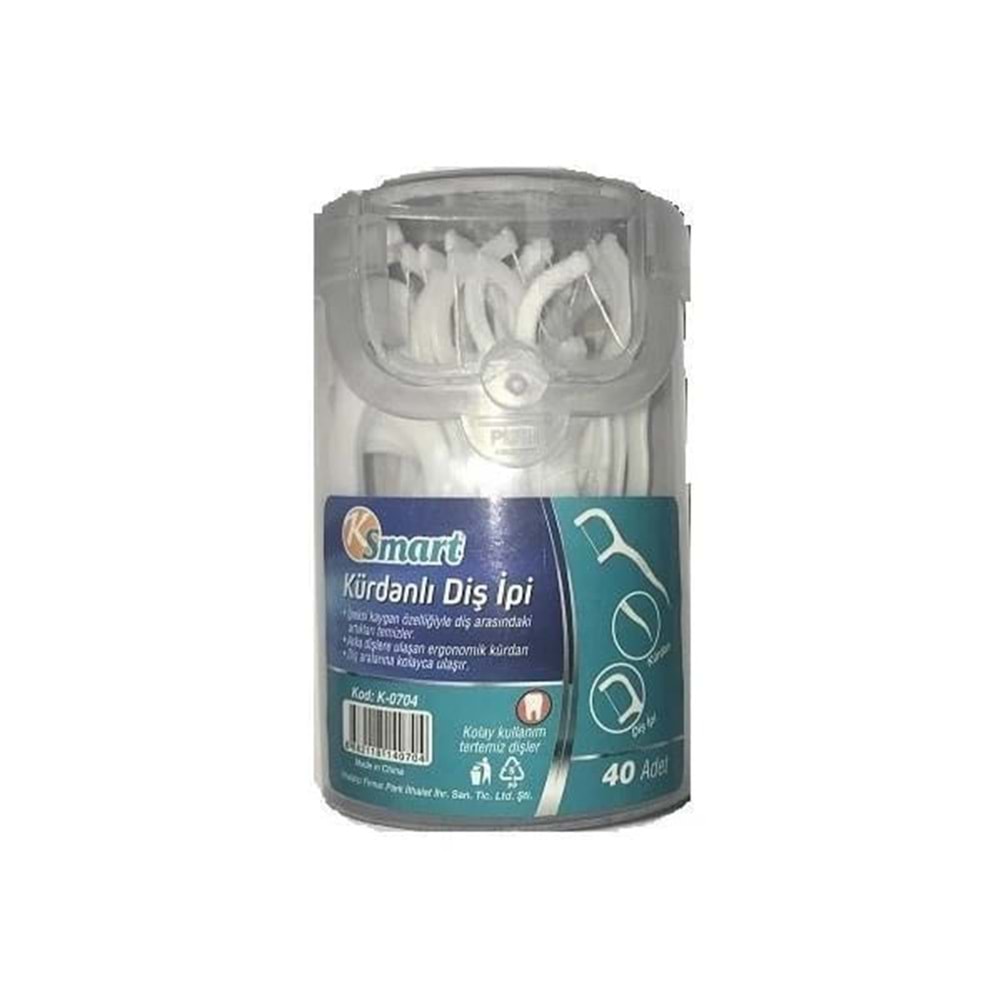 KSMART KÜRDANLI DİŞ İPİ 40 LI SİLİNDİR PAKET