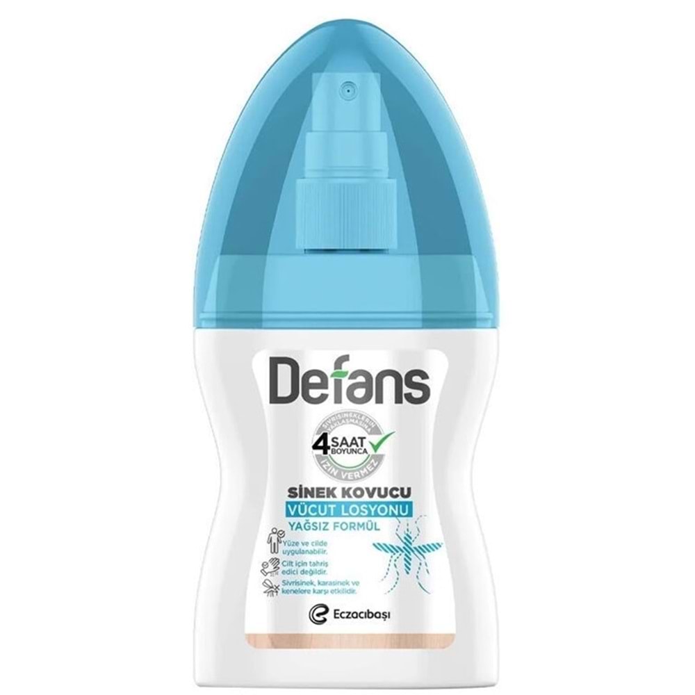 DETAN DEFANS SİVRİSİNEK KOVUCU SPREY MAVİ ( YAĞSIZ FORMÜL ) 100 ML