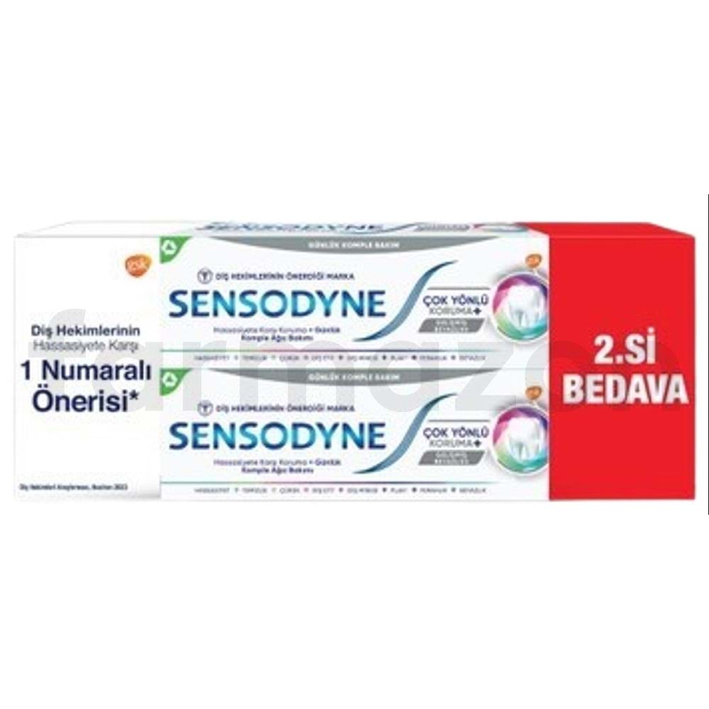 SENSODYNE ÇOK YÖNLÜ KORUMA GELİŞMİŞ BEYAZLIK 50 ML 2 Lİ