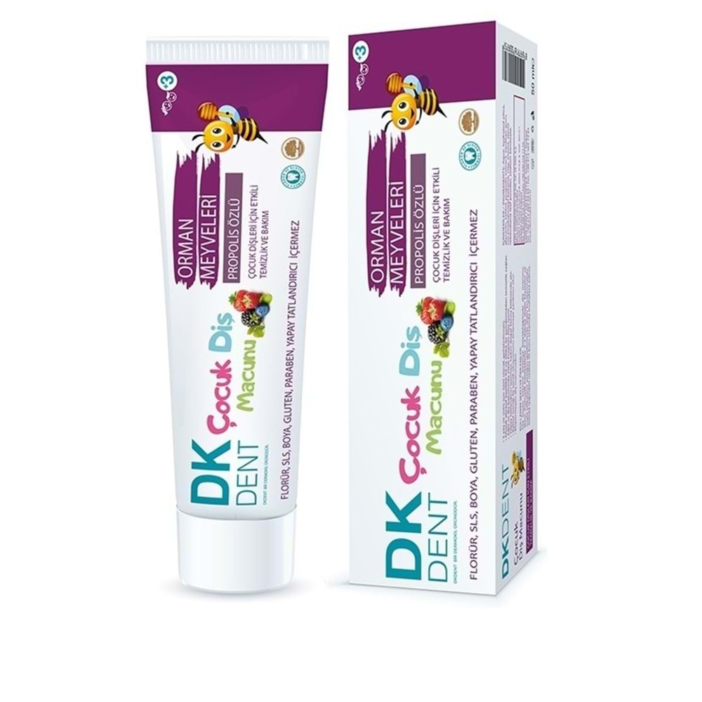 DK DENT DERMOKİL DİŞ MACUNU ÇOCUK 50 ML ( ORMAN MEYVELERİ PROPOLİS ÖZLÜ )