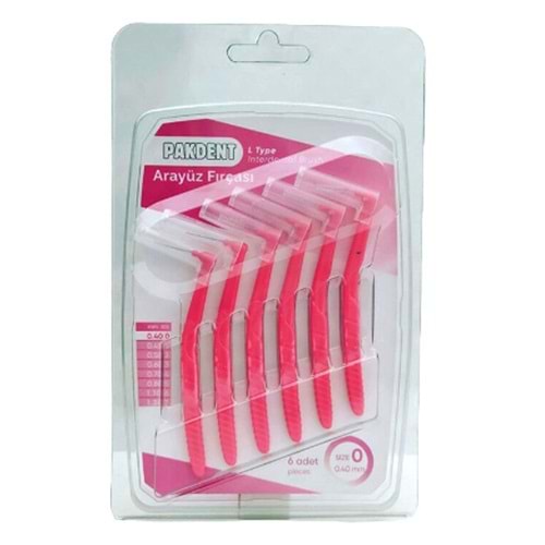 PAKDENT PEMBE L TIPI ARAYUZ FIRCASI 0,40 6 LI