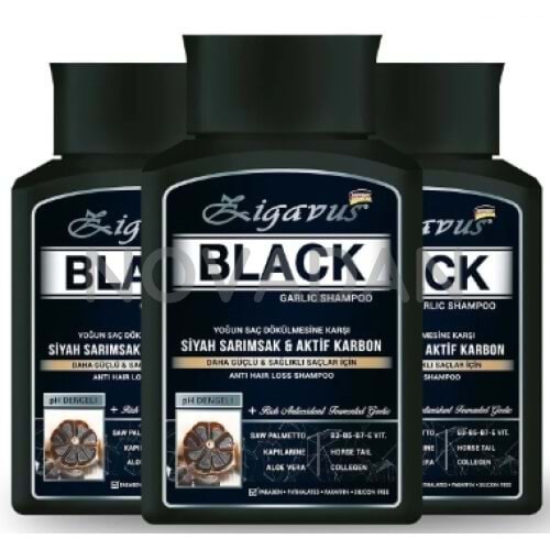 ZİGAVUS Black Siyah Sarımsaklı Şampuan 300 ml - 3 Al 2 Öde