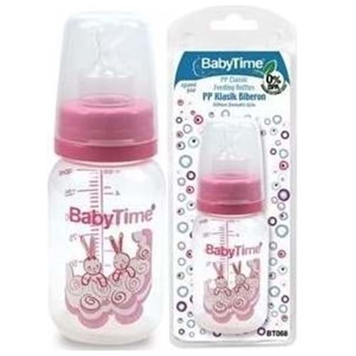 BT068 Klasik PP Biberon (Silikon Damaklı Uçlu) 150ml