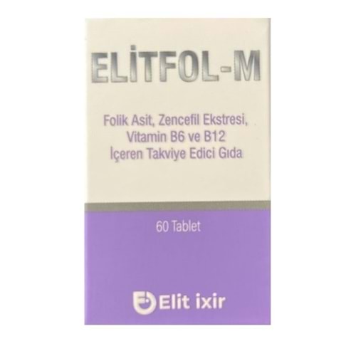 ELİTFOL-M 60 TABLET ( FOLİK ASİT & VİT.B6 VE B12 )
