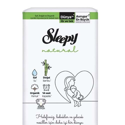 SLEPY ÇOCUK BEZİ ORGANİC YENİ DOGAN 2-5 50 ADET NO : 1
