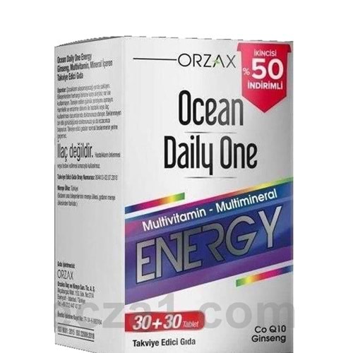 OCEAN DAİLY ONE ENERGY 30 + 30 TABLET % 50 İNDİRİMLİ 60 TABLET