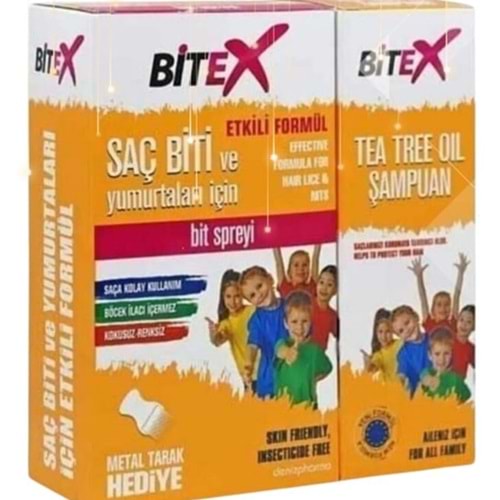 BİTEX BİT SPREYİ 100 ML & 150 ML BİT ŞAMPUANI HEDİYELİ ÇELİK TARAK HEDİYELİ