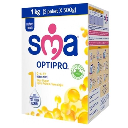 SMA OPTİPRO MAMA BEBEK SÜTÜ 0-6 AY 900 GR NO : 1