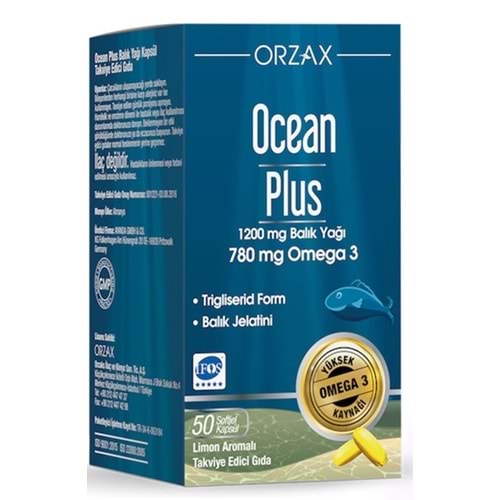OCEAN PLUS BALIK YAĞI OMEGA 3 1200 MG 50 KAPSÜL