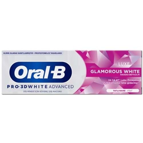 ORAL-B GLAMOROUS WHİTE DİŞ MACUNU 75 ML