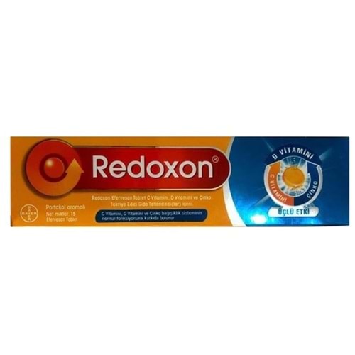 REDOXON C VİTAMİNİ & D VİTAMİNİ VE ÇİNKO EFERVESAN 15 TABLET ( ÜÇLÜ ETKİ )