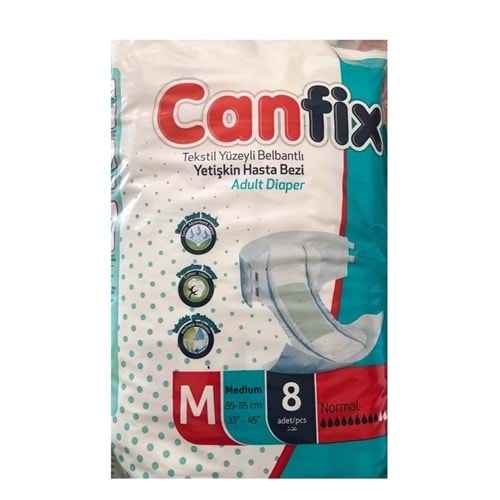 CANFİX HASTA BEZİ MEDIUM 8 Lİ BÜYÜK BOY BEL BANTLI